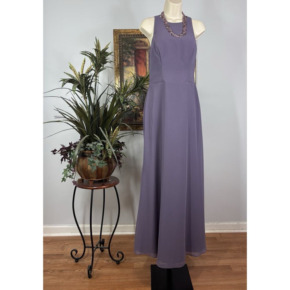 Bill Levkoff‎ Maxi Gown 6 Purple Haze High Neck Bridesmaid Evening wear Formal